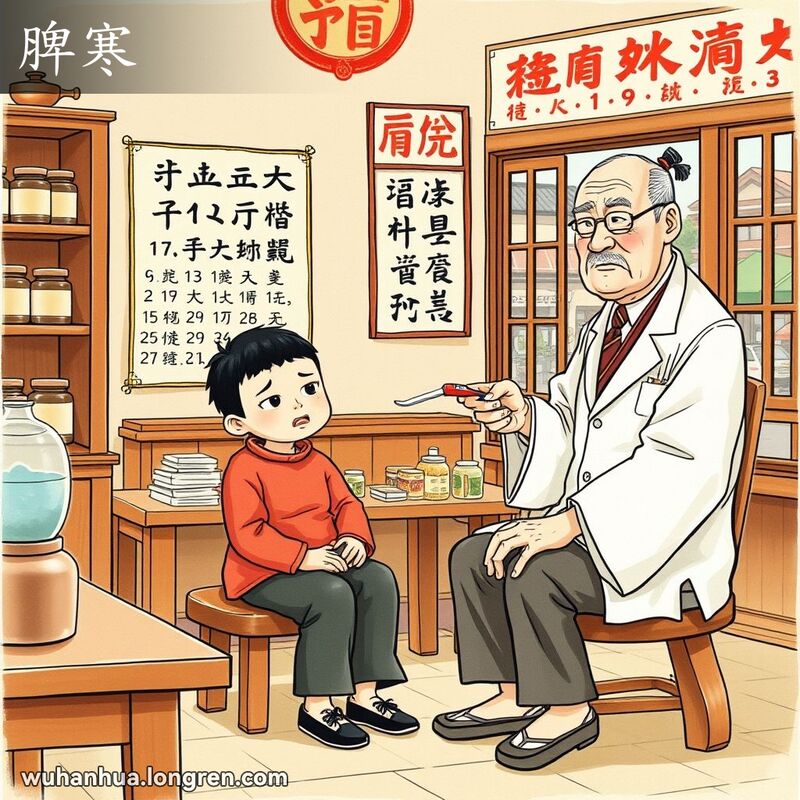 一位中医师在武汉的传统诊所中为虚弱的病人诊断，背景有中药罐和挂历，窗外是武汉街景